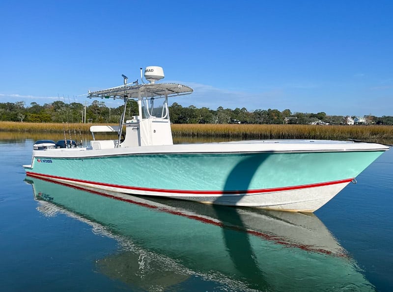 33' Contender Boat with twin 250 HP Yamaha engines