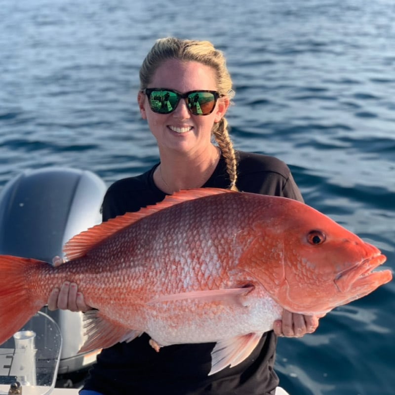Woman caught red snapper off of Mt. Pleasant, South Carolina