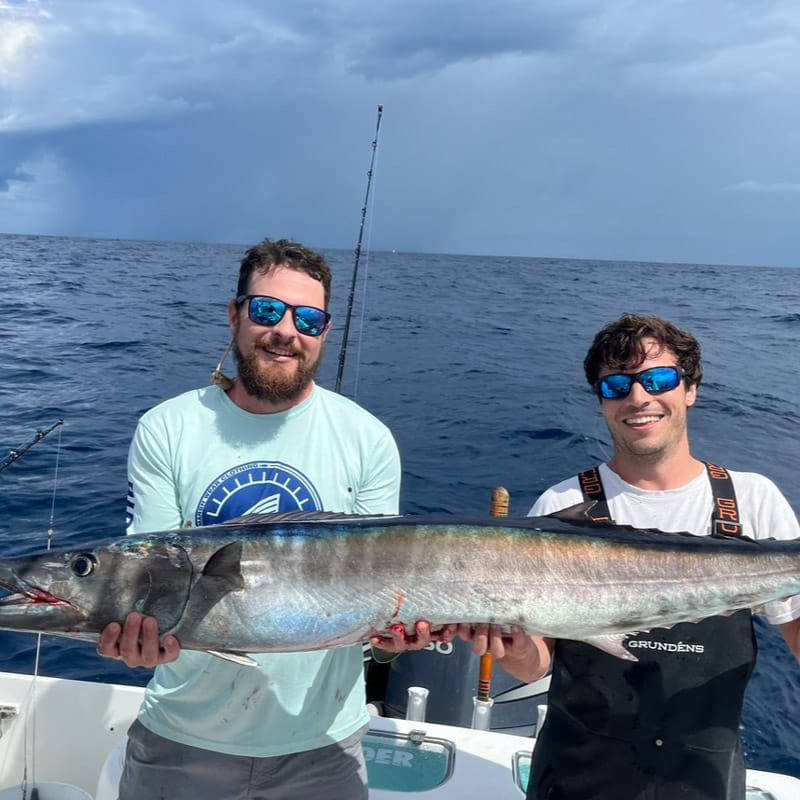 Large Wahoo caught during offshore fishing trip